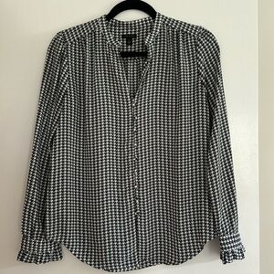 Ann Taylor Houndstooth Work Shirt